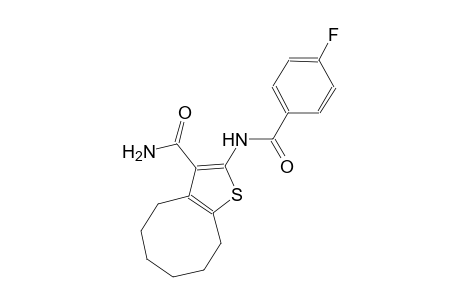 2-[(4-fluorobenzoyl)amino]-4,5,6,7,8,9-hexahydrocycloocta[b]thiophene-3-carboxamide