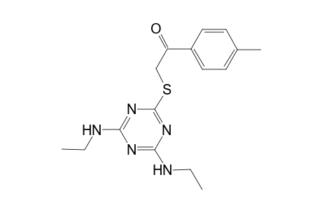 Ethanone, 2-(4,6-diethylamino-1,3,5-triazin-2-yl)thio-1-(4-methylphenyl)-
