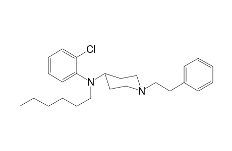 N-(2-Chlorophenyl)-N-hexyl-1-(2-phenylethyl)piperidin-4-amine