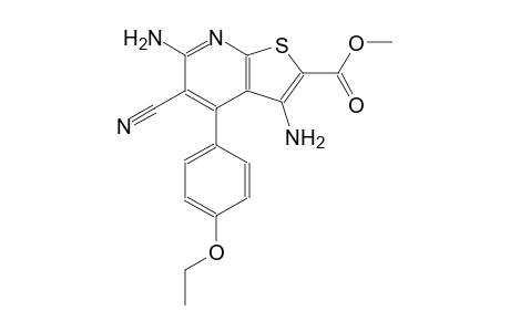thieno[2,3-b]pyridine-2-carboxylic acid, 3,6-diamino-5-cyano-4-(4-ethoxyphenyl)-, methyl ester