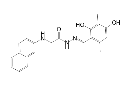 Acethydrazide, 2-(1-naphthylamino)-, n2-(2, 4-dihydroxy-3, 6-dimethylbenzylideno)-