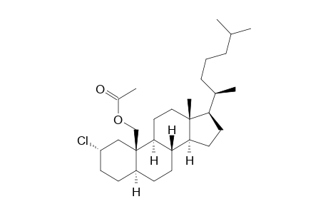 5.alpha.-Cholestan-19-ol, 2.alpha.-chloro-, acetate