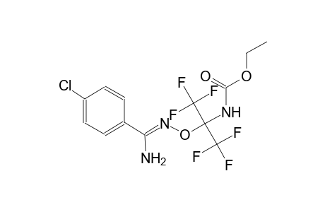 ethyl 1-({[(Z)-amino(4-chlorophenyl)methylidene]amino}oxy)-2,2,2-trifluoro-1-(trifluoromethyl)ethylcarbamate