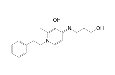 1,4-Dihydro-2-methyl-1-(2'-phenylethyl)-4-(3'-hydroxypropylimino)-3-pyridinol