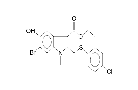 1-methyl-2-(4-chlorophenylthiomethyl)-3-ethoxycarbonyl-5-hydroxy-6-bromoindole
