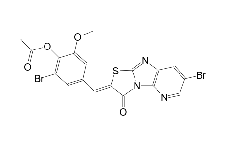 2-bromo-4-[(Z)-(7-bromo-3-oxo[1,3]thiazolo[2',3':2,3]imidazo[4,5-b]pyridin-2(3H)-ylidene)methyl]-6-methoxyphenyl acetate