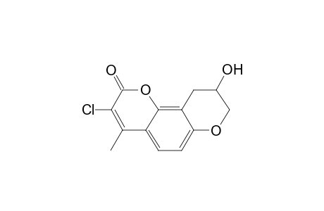 3-Chloro-9-hydroxy-4-methyl-9,10-dihydro-2H,8H-pyrano[2,3-f]chromen-2-one