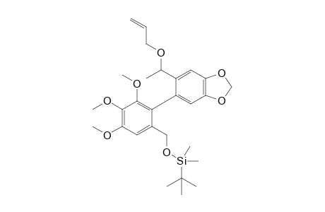 tert-Butyl-dimethyl-[[3,4,5-trimethoxy-2-[6-(1-prop-2-enoxyethyl)-1,3-benzodioxol-5-yl]phenyl]methoxy]silane