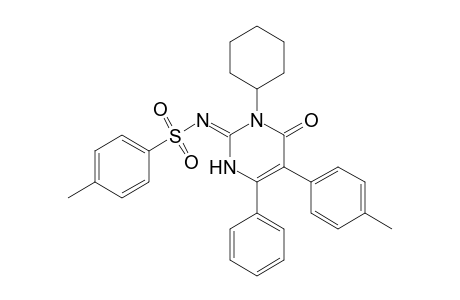 6-Phenyl-3-(cyclohexyl)-5-p-tolyl-2-(tosylimino)-2,3-dihydropyrimidin-4(1H)-one