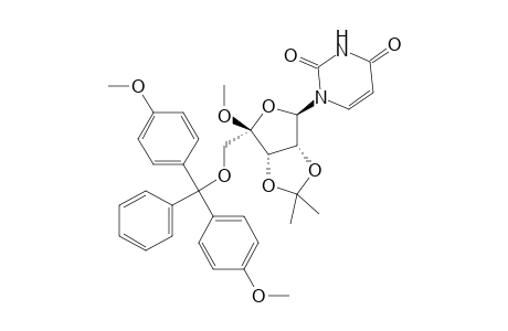 1-[5-O-(4,4'-Dimethoxytrityl)-2,3-O-isopropylidene-4-methoxy-.alpha.,L-lyxofuranosyl]uracil