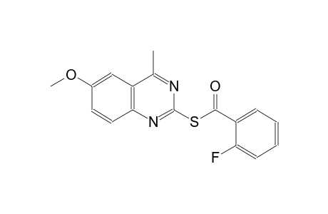 S-(6-methoxy-4-methyl-2-quinazolinyl) 2-fluorobenzenecarbothioate
