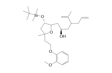 2-Methyl-2-[2-(methoxyphenyoxyl)ethyl]-4-(tert-butyldimethylsilyloxy)-5-(2(R)-hydroxy-4-propen-2-yl)hept-6-enyl)tetrahydrofuran