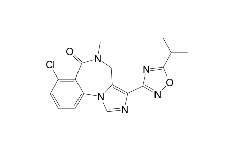 7-chloranyl-5-methyl-3-(5-propan-2-yl-1,2,4-oxadiazol-3-yl)-4H-imidazo[1,5-a][1,4]benzodiazepin-6-one