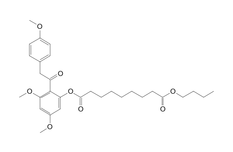 4,6-Dimethoxy-2-[8-(butoxycarbonyl)octanoyloxy]phenyl 4-methoxybenzyl ketone