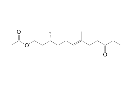 3,7,11-Trimethyl-10-oxo-6-dodecenyl acetate