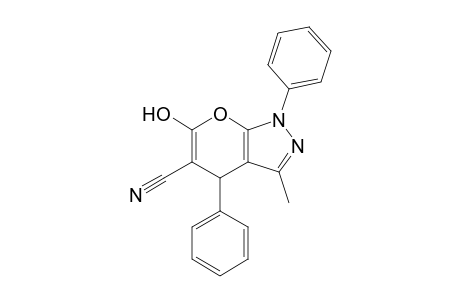 6-Oxo-5-cyano-3-methyl-1,4-diphenyl-4H-pyrano[2,3-c]pyrazole