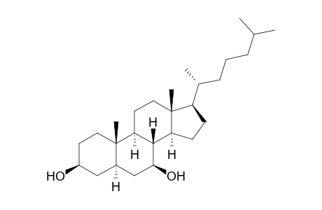 (3S,5R,7S,8R,9S,10S,13R,14S,17R)-10,13-dimethyl-17-[(2R)-6-methylheptan-2-yl]-2,3,4,5,6,7,8,9,11,12,14,15,16,17-tetradecahydro-1H-cyclopenta[a]phenanthrene-3,7-diol