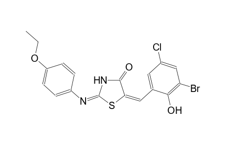 (2E,5E)-5-(3-bromo-5-chloro-2-hydroxybenzylidene)-2-[(4-ethoxyphenyl)imino]-1,3-thiazolidin-4-one