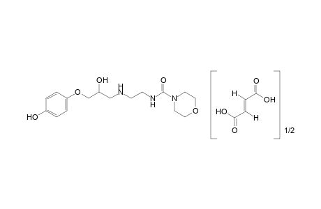 N-{2-{[2-hydroxy-3-(4-hydroxyphenoxy)propyl]amino}ethyl}-4-morpholinecarboxamide, fumarate(2:1) (salt)