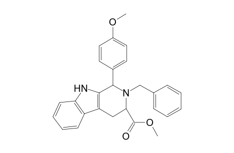 2-Benzyl-3-(methoxycarbonyl)-1,2,3,4-tetrahydro-9H-pyrido[3,4-b]-indole-1-p-anisidine