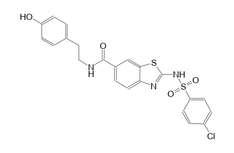 6-benzothiazolecarboxamide, 2-[[(4-chlorophenyl)sulfonyl]amino]-N-[2-(4-hydroxyphenyl)ethyl]-