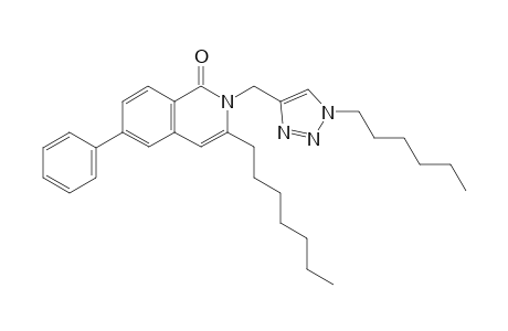 3-n-Heptyl-2-[(1-n-hexyl-1H-1,2,3-triazol-4-yl)methyl]-6-phenylisoquinolin-1(2H)-one