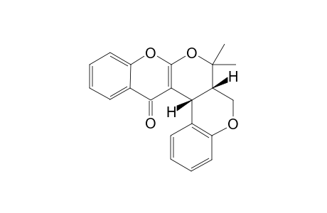 7,7-Dimethyl-(6aS,14bR)-6a,14b-dihydro-6bH,7H,14H-chromeno[3',4':4,5]pyrano[2,3-c]chromen-14-one