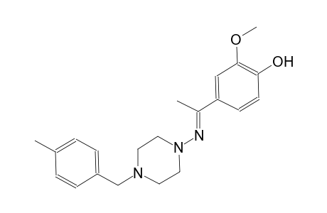 phenol, 2-methoxy-4-[(1E)-1-[[4-[(4-methylphenyl)methyl]-1-piperazinyl]imino]ethyl]-