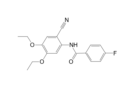 Benzamide, N-(2-cyano-4,5-diethoxyphenyl)-4-fluoro-