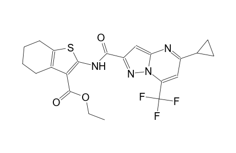 ethyl 2-({[5-cyclopropyl-7-(trifluoromethyl)pyrazolo[1,5-a]pyrimidin-2-yl]carbonyl}amino)-4,5,6,7-tetrahydro-1-benzothiophene-3-carboxylate