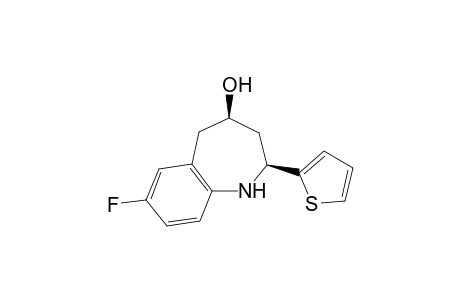 7-Fluoro-cis-2-(thiophen-2-yl)-2,3,4,5-tetrahydro-1H-1-benzazepin-4-ol