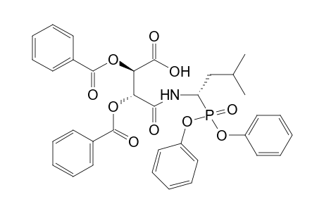 2,3-dihydroxy-N-(3-methyl-1-phosphonobutyl)succinamic acid, p,p-diphenyl ester, dibenzoate (ester)