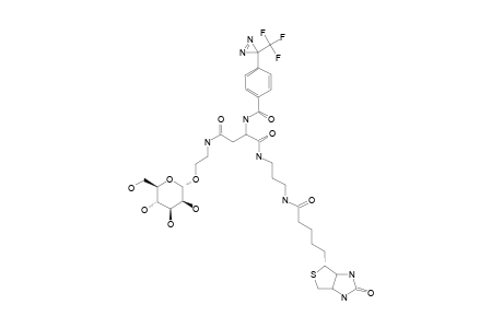 N-[PARA-(TRIFLUOROMETHYL-DIAZIRINYL)-BENZOYL]-4-[2-(ALPHA-D-MANNOPYRANOSYLOXY)-ETHYL]-1-[(+)-BIOTINYLAMIDOPROPYL]-L-ASPARTIC-ACID-DIAMIDE