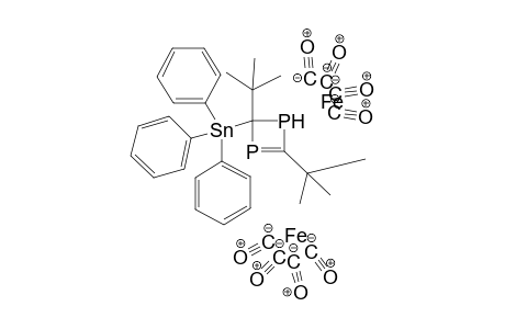 mu-(2,4-Di-tert-butyl-2-triphenylstannyl-1,2-dihydro-eta-1-1(lambda-3),3(lambda-3)-diphosphete)bis(tetracarbonyliron)