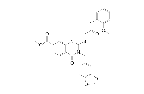 7-quinazolinecarboxylic acid, 3-(1,3-benzodioxol-5-ylmethyl)-3,4-dihydro-2-[[2-[(2-methoxyphenyl)amino]-2-oxoethyl]thio]-4-oxo-, methyl ester