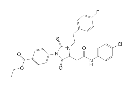 ethyl 4-{4-[2-(4-chloroanilino)-2-oxoethyl]-3-[2-(4-fluorophenyl)ethyl]-5-oxo-2-thioxo-1-imidazolidinyl}benzoate