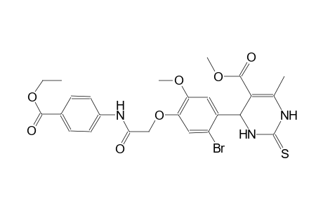 methyl 4-(2-bromo-4-{2-[4-(ethoxycarbonyl)anilino]-2-oxoethoxy}-5-methoxyphenyl)-6-methyl-2-thioxo-1,2,3,4-tetrahydro-5-pyrimidinecarboxylate