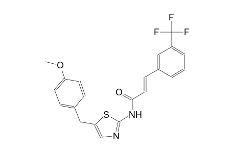 (2E)-N-[5-(4-methoxybenzyl)-1,3-thiazol-2-yl]-3-[3-(trifluoromethyl)phenyl]-2-propenamide