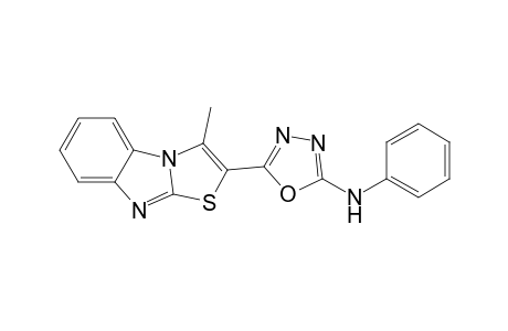 2-(3-Methylthiazolo[3,2-a]benzimidazol-2-yl)-5-phenylamino-1,3,4-oxadiazole