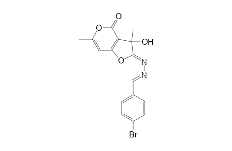 (2Z)-2-[(2E)-( 4-Bromobenzylidene)hydrazinylidene]-2,3-dihydro-3-hydroxy-3,6-dimethyl-4H-furo[3,2-c]pyran-4-one