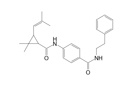 4-[[2,2-dimethyl-3-(2-methylprop-1-enyl)cyclopropanecarbonyl]amino]-N-phenethyl-benzamide
