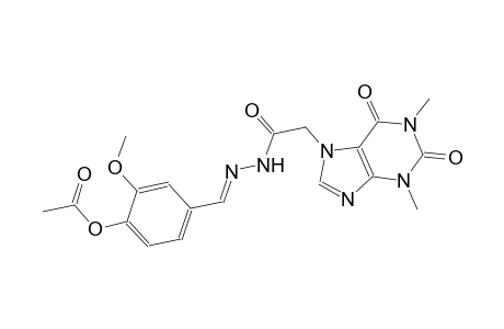 1H-purine-7-acetic acid, 2,3,6,7-tetrahydro-1,3-dimethyl-2,6-dioxo-, 2-[(E)-[4-(acetyloxy)-3-methoxyphenyl]methylidene]hydrazide