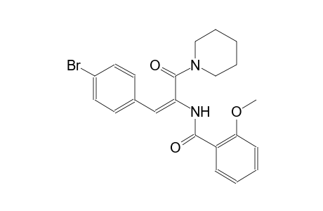 N-[(E)-2-(4-bromophenyl)-1-(1-piperidinylcarbonyl)ethenyl]-2-methoxybenzamide