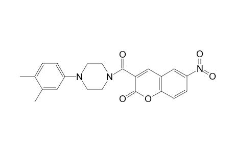 3-[4-(3,4-dimethylphenyl)piperazin-1-yl]carbonyl-6-nitro-chromen-2-one