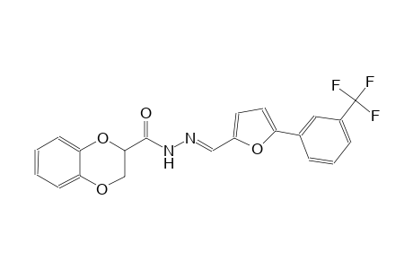 N-[(E)-[5-[3-(trifluoromethyl)phenyl]-2-furanyl]methylideneamino]-2,3-dihydro-1,4-benzodioxin-3-carboxamide