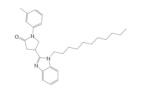 1-(3-Methylphenyl)-4-(1-undecyl-1H-1,3-benzodiazol-2-yl)pyrrolidin-2-one