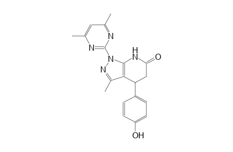 6H-pyrazolo[3,4-b]pyridin-6-one, 1-(4,6-dimethyl-2-pyrimidinyl)-1,4,5,7-tetrahydro-4-(4-hydroxyphenyl)-3-methyl-