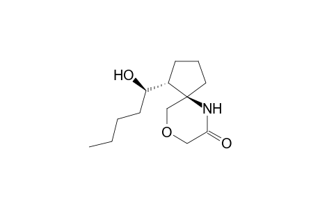 9-Oxa-6-azaspiro[4.5]decan-7-one, 1-(1-hydroxypentyl)-, [1.alpha.(R*),5.beta.]-
