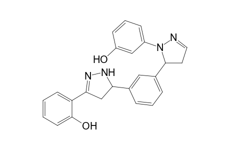 3-[2-Hydroxyphenyl]-5-{3'-[3"-(2"'-hydroxyphenyl)-2"-pyrazolin-5"-yl]phenyl}-2-pyrazoline