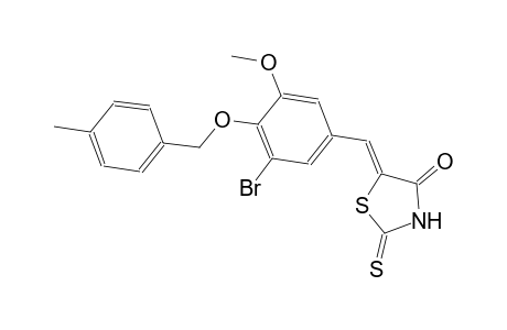 (5Z)-5-{3-bromo-5-methoxy-4-[(4-methylbenzyl)oxy]benzylidene}-2-thioxo-1,3-thiazolidin-4-one